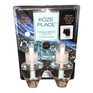 3X Koze Place Tranquil Waters & Sea Salt Plug-In Scented Oil Refills 2 Pack NEW